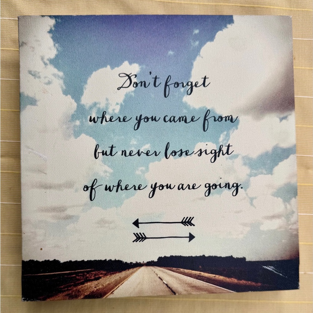 Inspirational Wall Art with Sky and Road Design